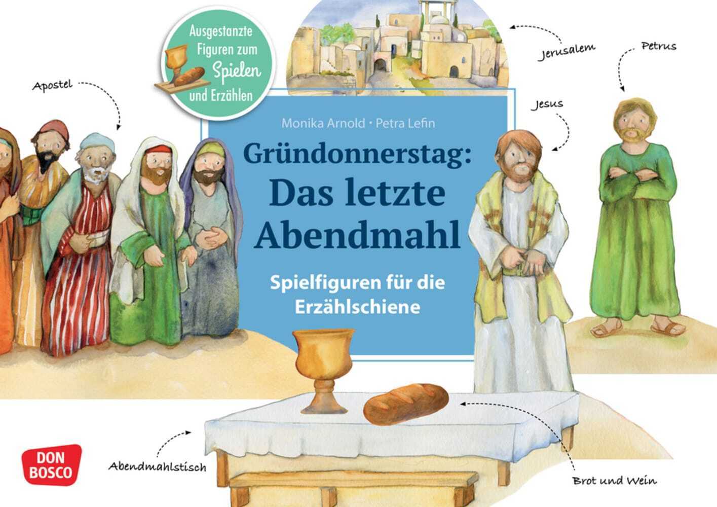 Gründonnerstag: Das letzte Abendmahl. Erzählschienen-Figurenset, m. 1 Beilage main product photo