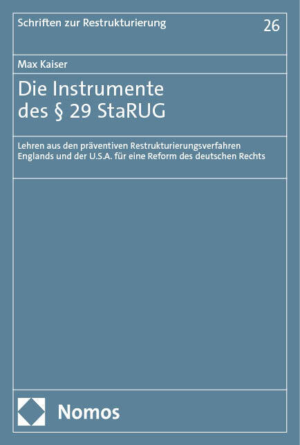 Die Instrumente des § 29 StaRUG main product photo