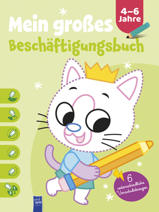 Mein großes Beschäftigungsbuch 4-6 Jahre (Cover Katze)
