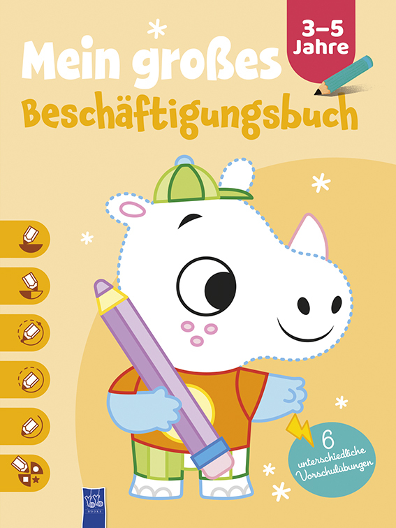 Mein großes Beschäftigungsbuch 3-5 Jahre (Cover Nashorn) main product photo