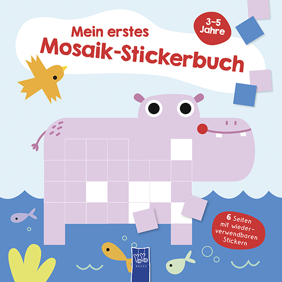 Mein erstes Mosaik-Stickerbuch 3-5 Jahre (Cover Nilpferd) main product photo