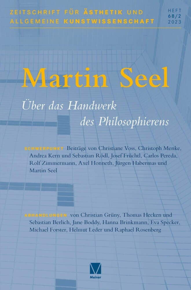 Zeitschrift für Ästhetik und allgemeine Kunstwissenschaft, Band 68/2 main product photo
