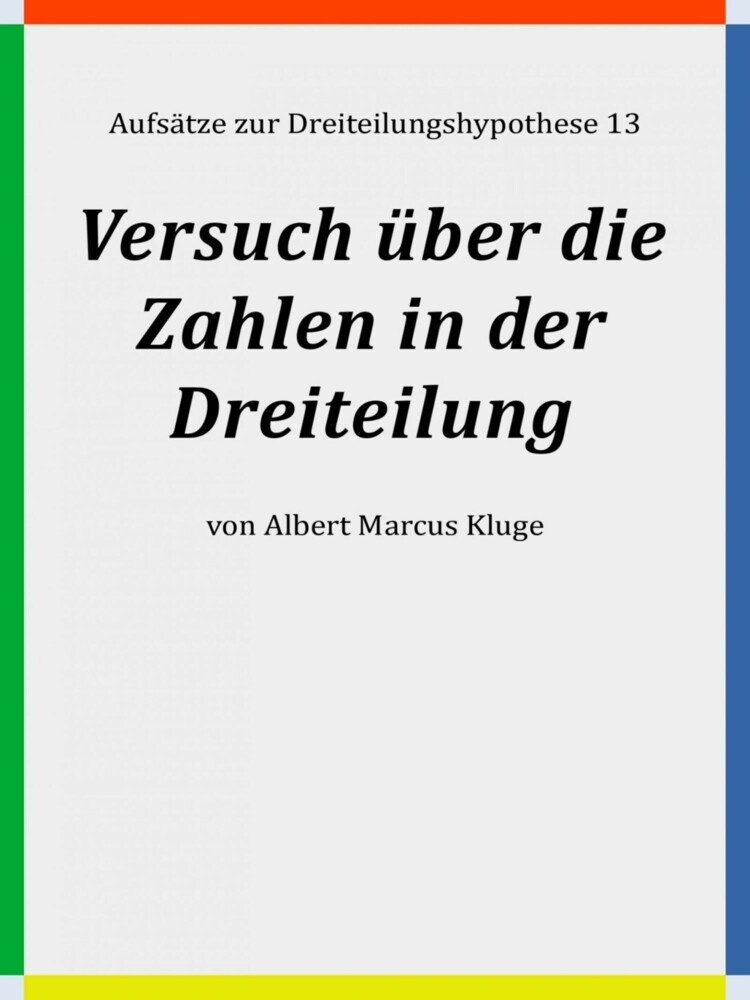 Versuch über die Zahlen in der Dreiteilung main product photo