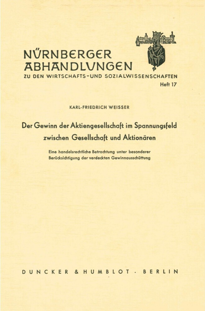 Der Gewinn der Aktiengesellschaft im Spannungsfeld zwischen Gesellschaft und Aktionären. main product photo