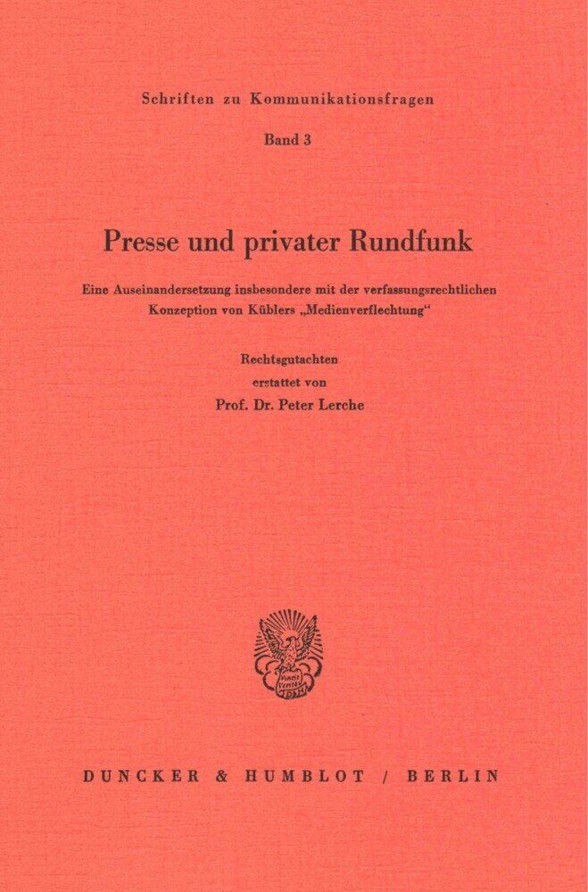 Presse und privater Rundfunk. main product photo