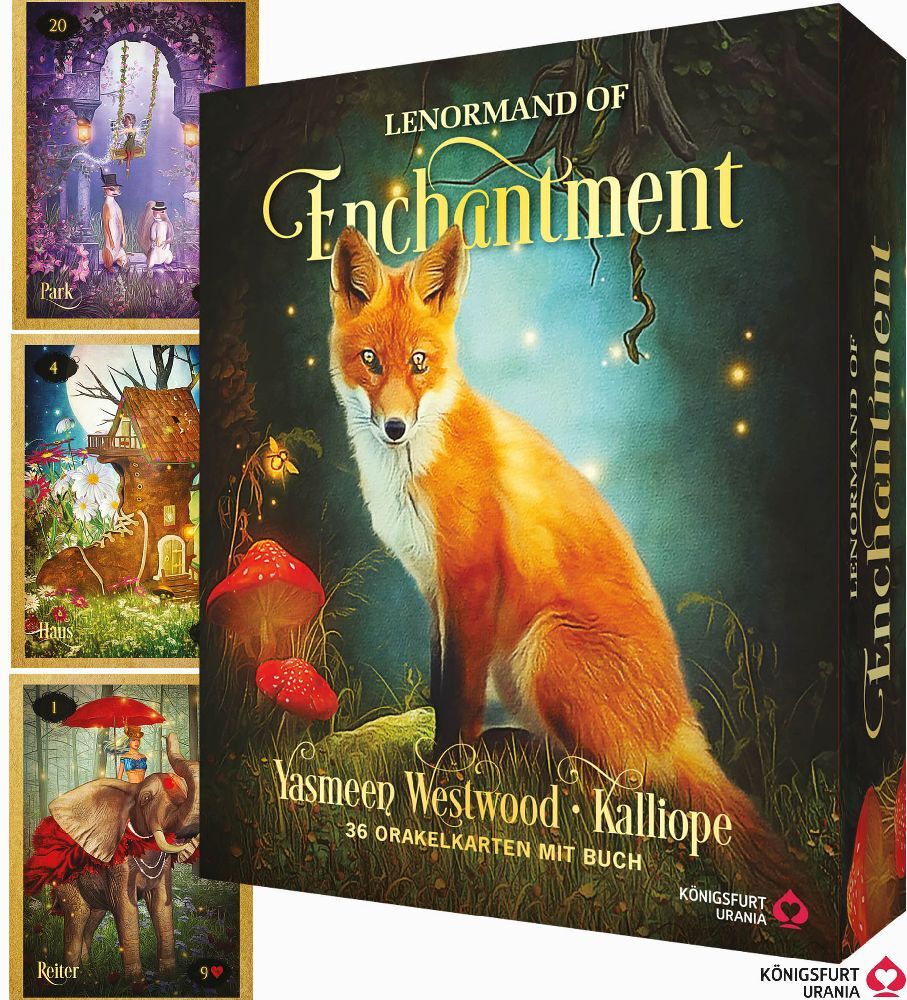 Lenormand of Enchantment - Zauberhafte Orakelkarten im Fantasy-Style, m. 1 Buch, m. 36 Beilage, 2 Teile main product photo