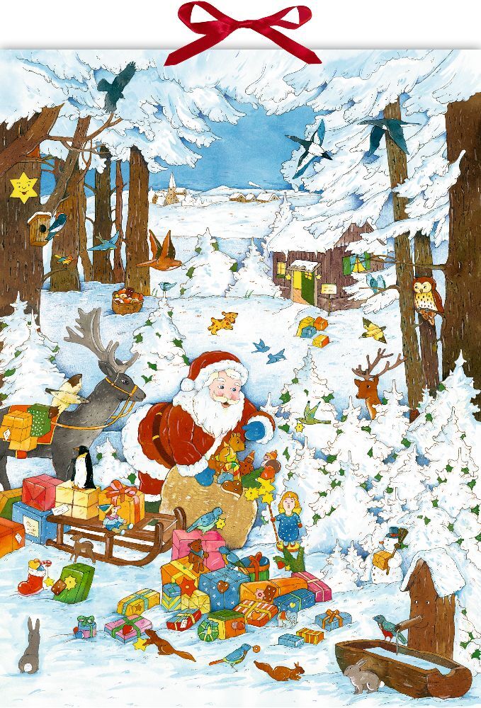 Wand-Adventskalender - Bescherung im Winterwald main product photo