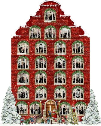 Wand-Adventskalender - Nostalgisches Weihnachtshaus