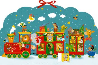 Memo-Adventskalender - Bunte Weihnachtseisenbahn der Tiere