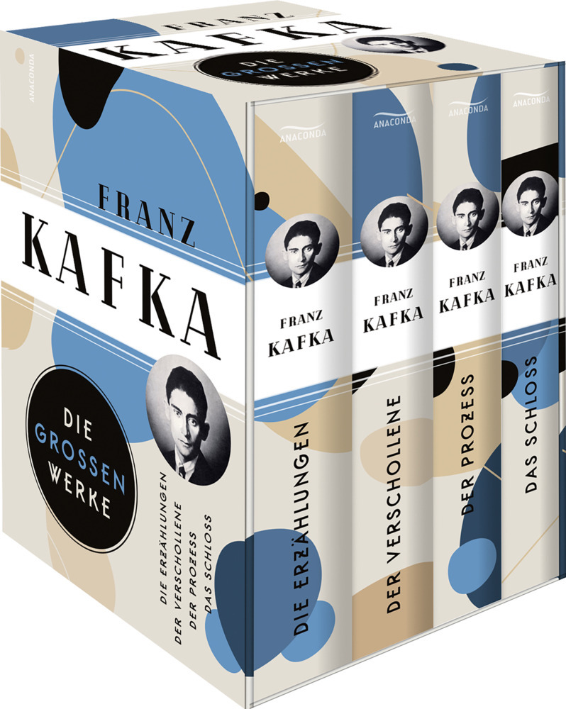 Franz Kafka, Die großen Werke (Die Erzählungen - Der Verschollene - Der Prozess - Das Schloss) (4 Bände im Schuber) main product photo