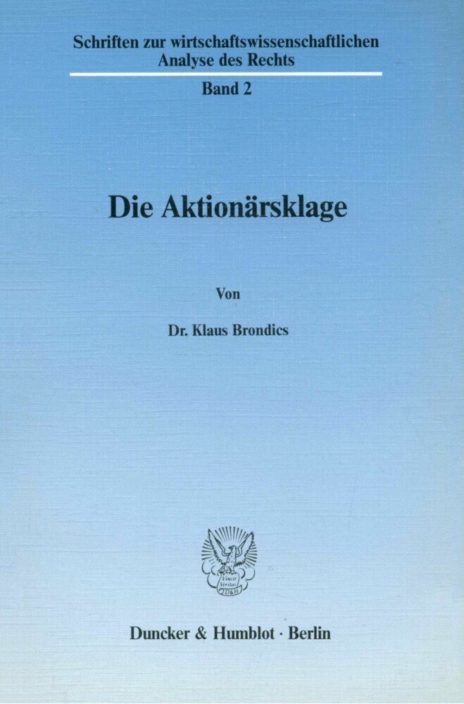 Die Aktionärsklage. main product photo