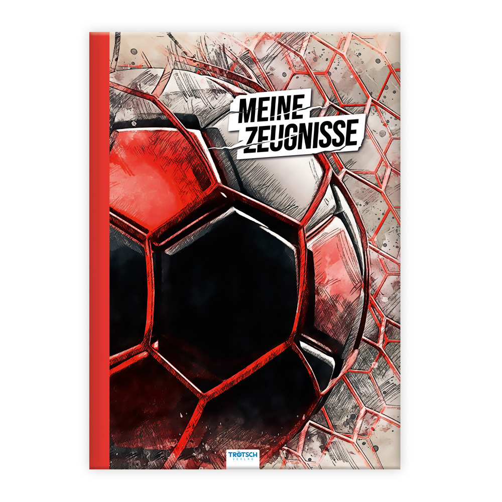 Trötsch Zeugnismappe A4 wattiert Fußball main product photo