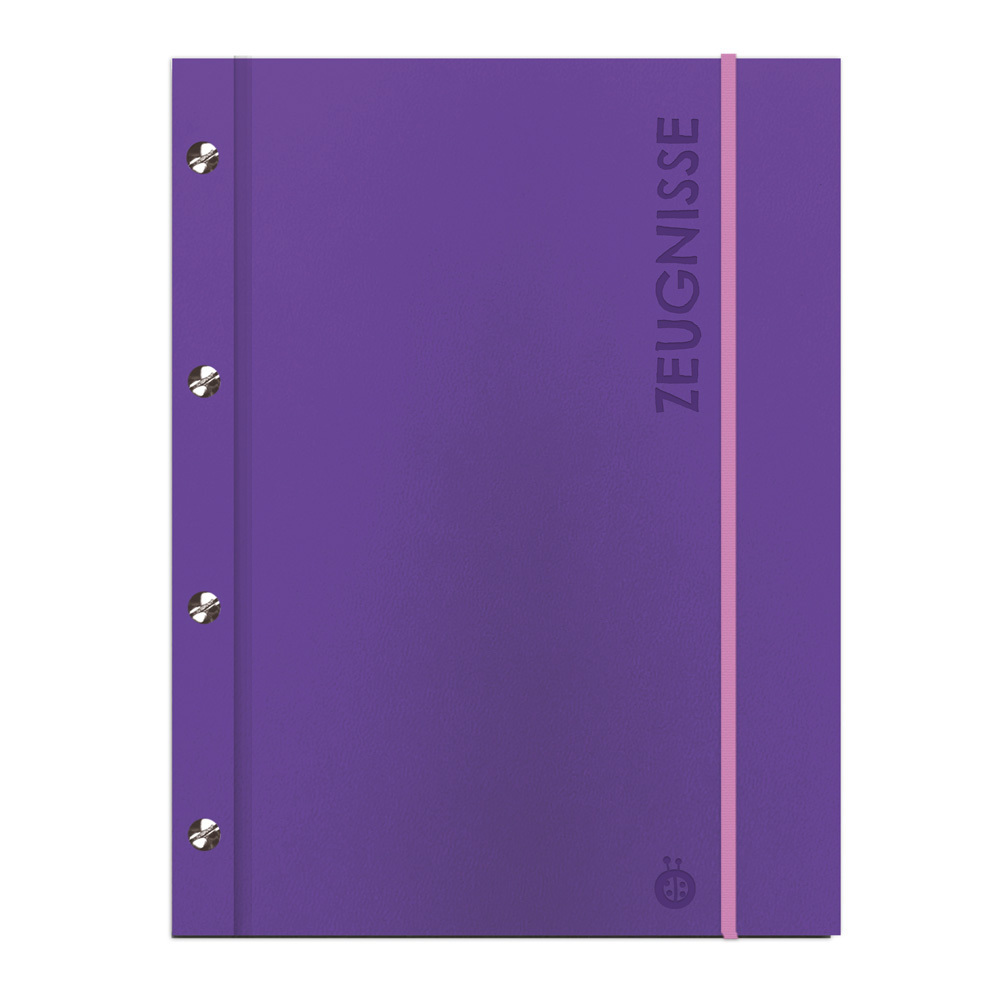 Trötsch Zeugnismappe A4 mit Buchschrauben lila main product photo