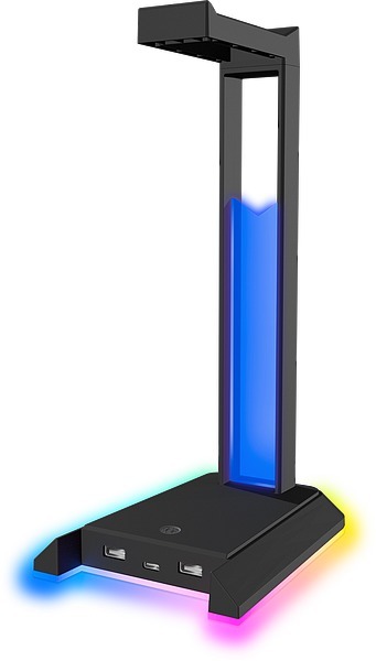 SPEEDLINK EXCELLO NX RGB Headset Stand, USB 2.0 Hub, black main product photo