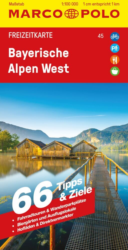 MARCO POLO Freizeitkarte 45 Bayerische Alpen West 1:100.000 main product photo