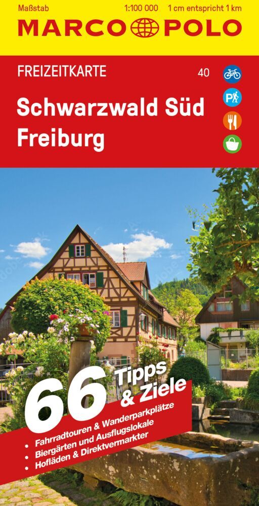 MARCO POLO Freizeitkarte 40 Schwarzwald Süd, Freiburg 1:100.000 main product photo