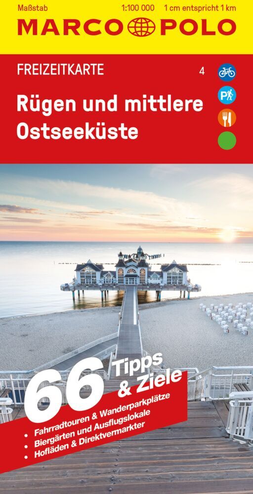 MARCO POLO Freizeitkarte 4 Rügen und mittlere Ostseeküste 1:100.000 main product photo