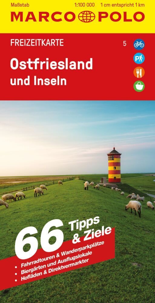 MARCO POLO Freizeitkarte 5 Ostfriesland und Inseln 1:100.000 main product photo