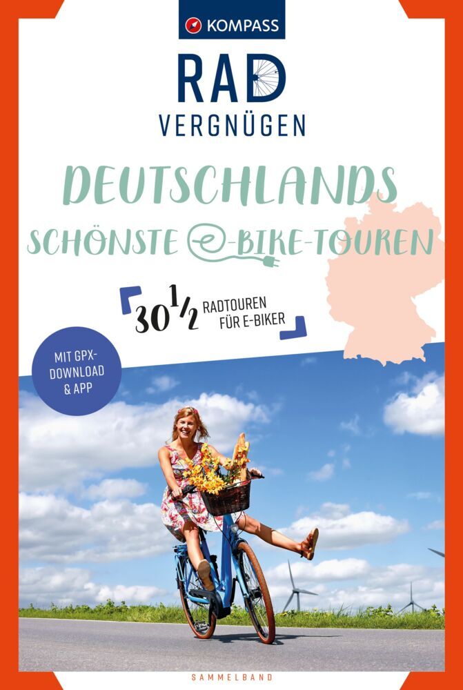 KOMPASS Radvergnügen Deutschlands schönste E-Bike-Touren main product photo