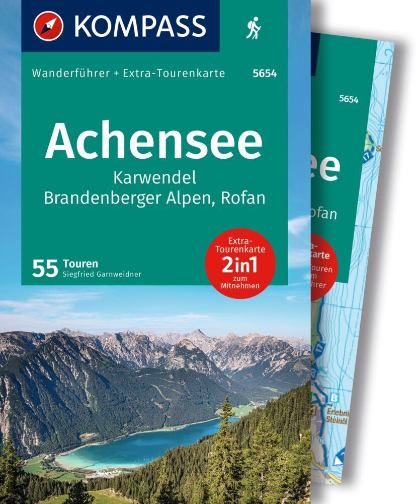 KOMPASS Wanderführer Achensee, Karwendel, Brandenberger Alpen, Rofan, 55 Touren mit Extra-Tourenkarte main product photo