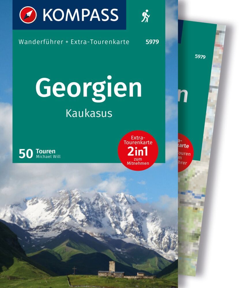 KOMPASS Wanderführer Georgien, Kaukasus, 50 Touren mit Extra-Tourenkarte main product photo