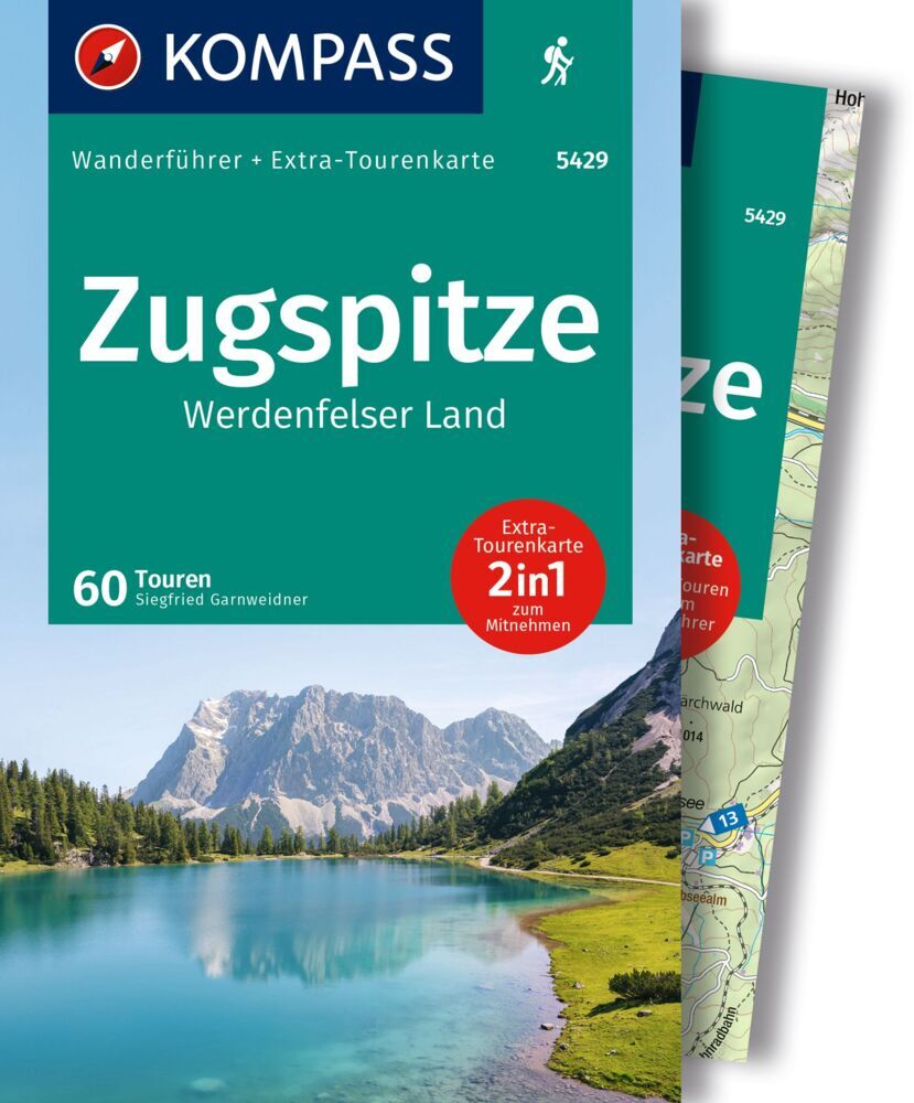 KOMPASS Wanderführer Zugspitze, Werdenfelser Land, 60 Touren mit Extra-Tourenkarte main product photo