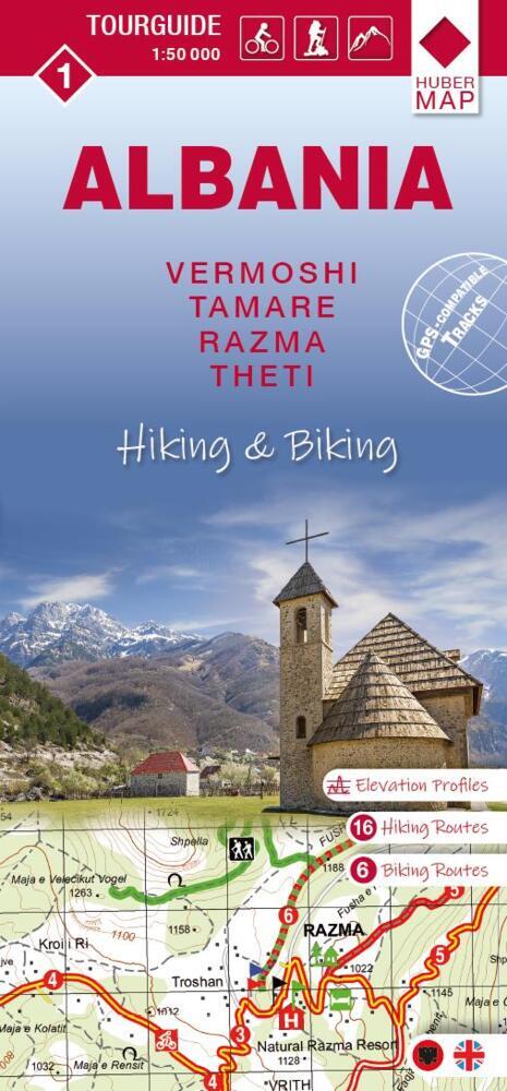 Albania hiking & biking 1:50000 main product photo
