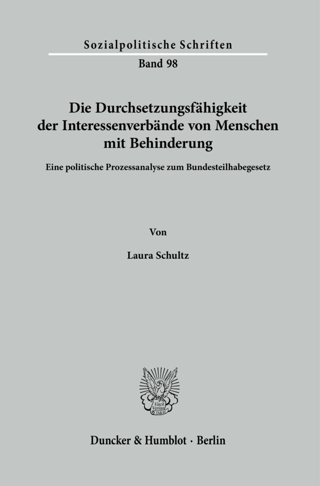 Die Durchsetzungsfähigkeit der Interessenverbände von Menschen mit Behinderung. main product photo