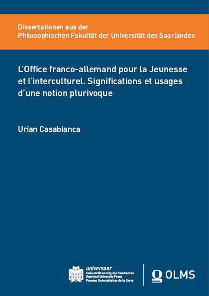 L'Office franco-allemand pour la Jeunesse et l'interculturel. Significations et usages d'une notion plurivoque main product photo