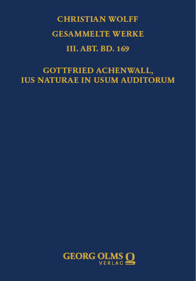 Gottfried Achenwall, Ius naturae in usum auditorum main product photo