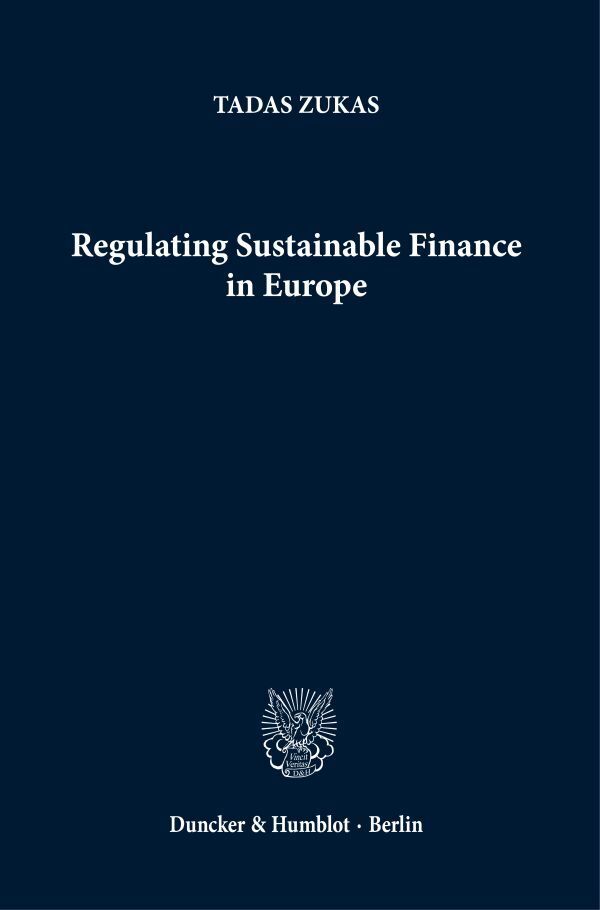 Regulating Sustainable Finance in Europe. main product photo