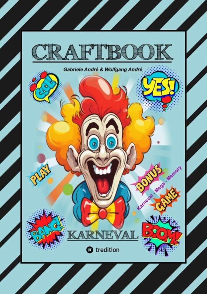 CRAFTBOOK - BASTELVORLAGE - SPIEL - KARNEVAL MEGA MEMORY - FASCHINGSMOTIVE - RÄTSEL - AUFGABEN - AUSMALVORLAGEN main product photo