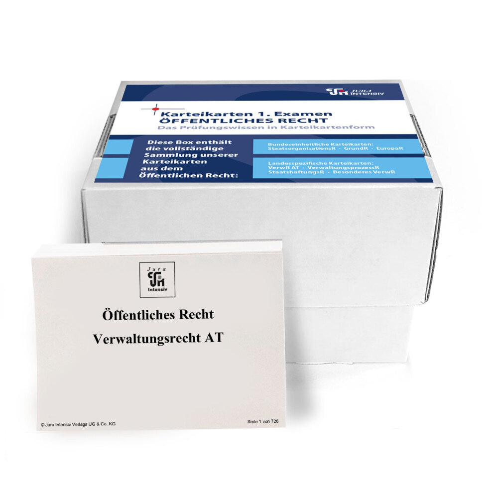 Karteikarten 1. Examen Öffentliches Recht - Baden-Württemberg main product photo