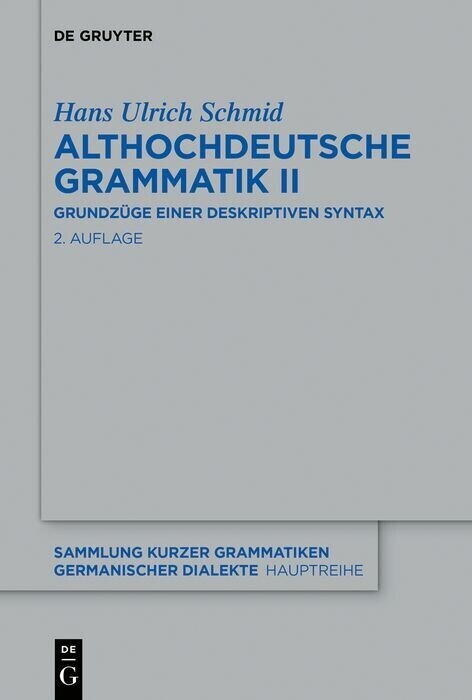Althochdeutsche Grammatik II main product photo