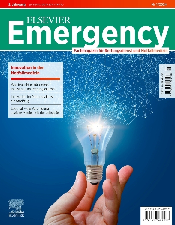 ELSEVIER Emergency. Innovation in der Notfallmedizin. 1/2024 main product photo