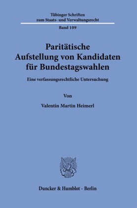 Paritätische Aufstellung von Kandidaten für Bundestagswahlen.