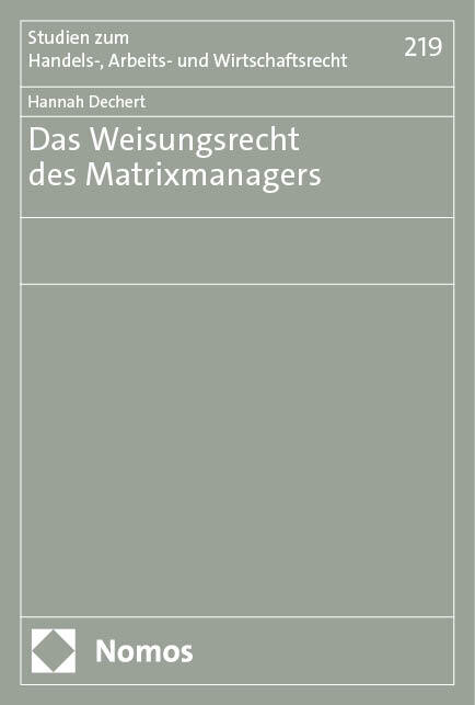 Das Weisungsrecht des Matrixmanagers main product photo