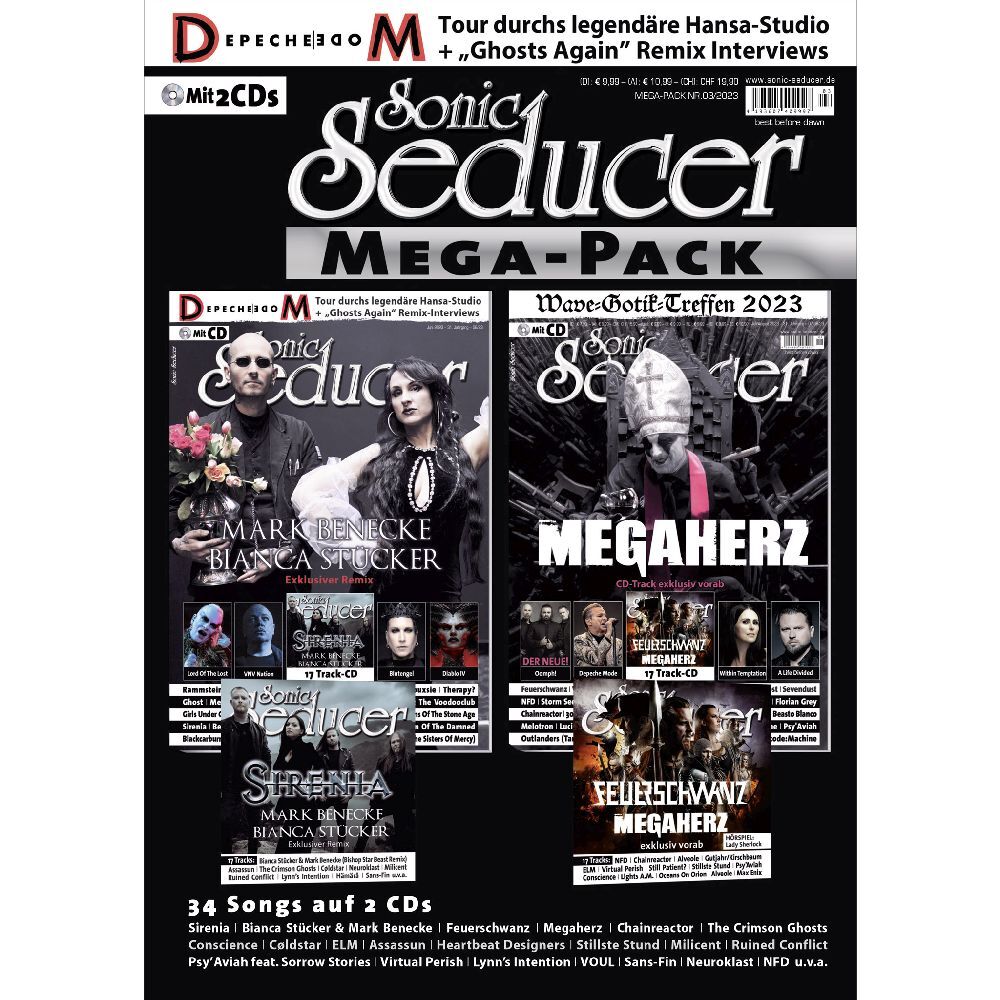 Sonic Seducer Mega-Pack 03/2023 mit Ausgabe 06/2023 + 07-08/2023 + 2 Audio-CD main product photo