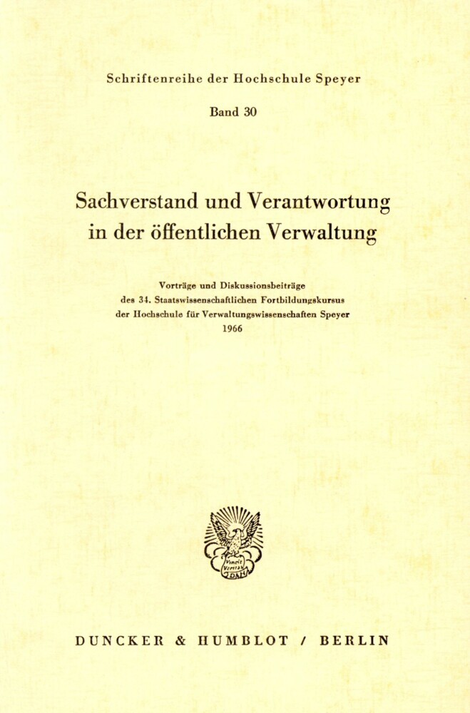 Sachverstand und Verantwortung in der öffentlichen Verwaltung. main product photo