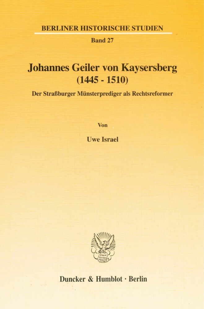Johannes Geiler von Kaysersberg (1445-1510). main product photo