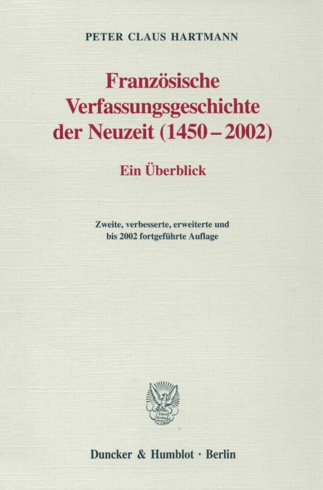 Französische Verfassungsgeschichte der Neuzeit (1450-2002). main product photo