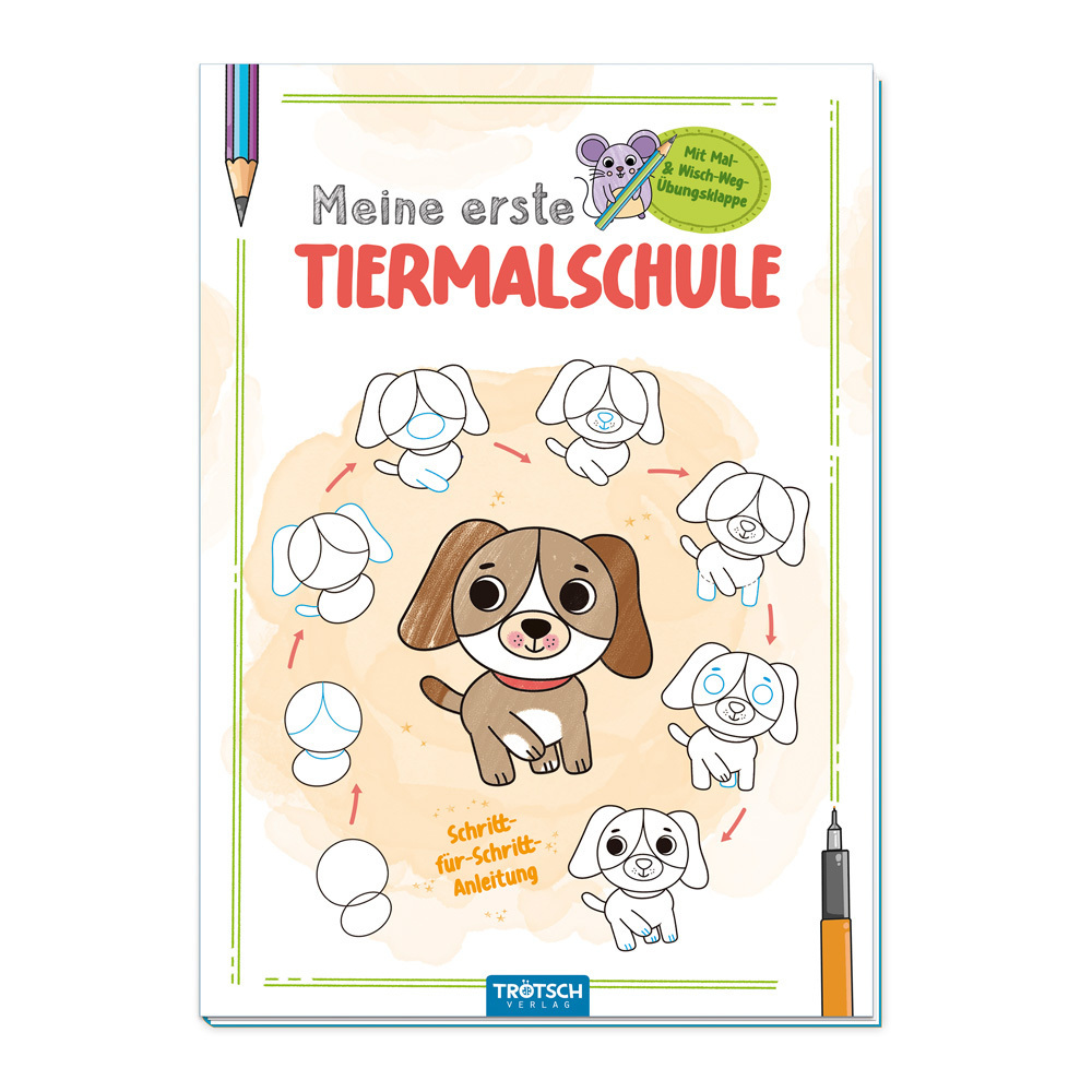Trötsch Malbuch Meine erste Tiermalschule Hund main product photo