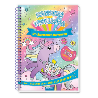Trötsch Beschäftigungsbuch Stickerbuch Magischer Stickerspaß