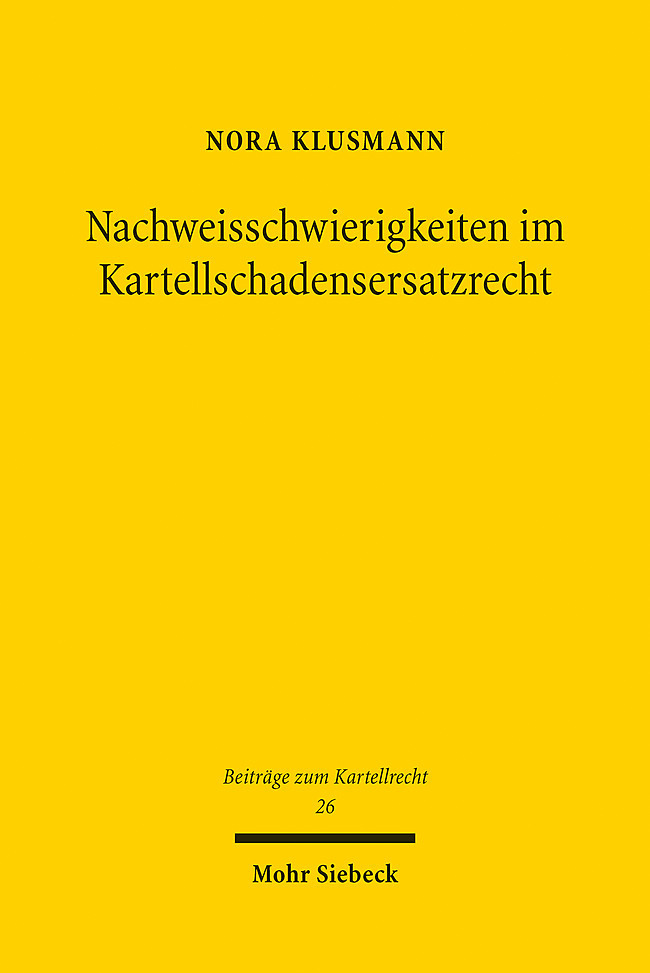 Nachweisschwierigkeiten im Kartellschadensersatzrecht main product photo