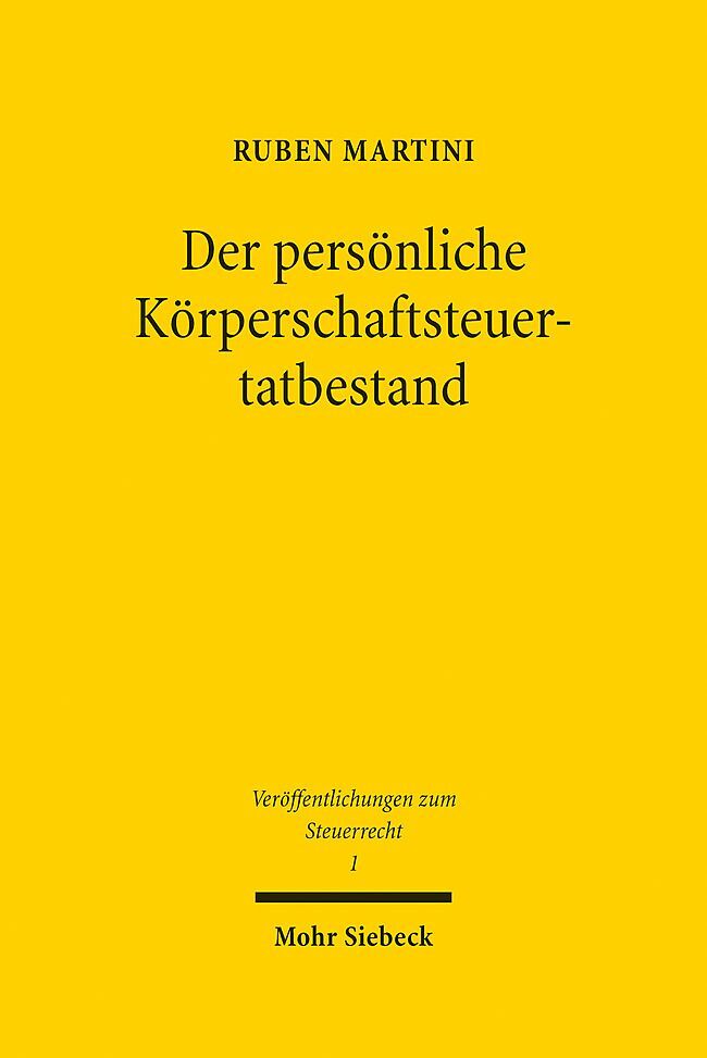 Der persönliche Körperschaftsteuertatbestand main product photo