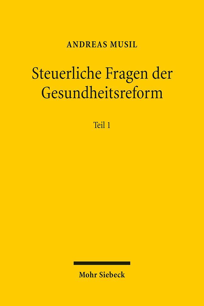 Steuerliche Fragen der Gesundheitsreform main product photo