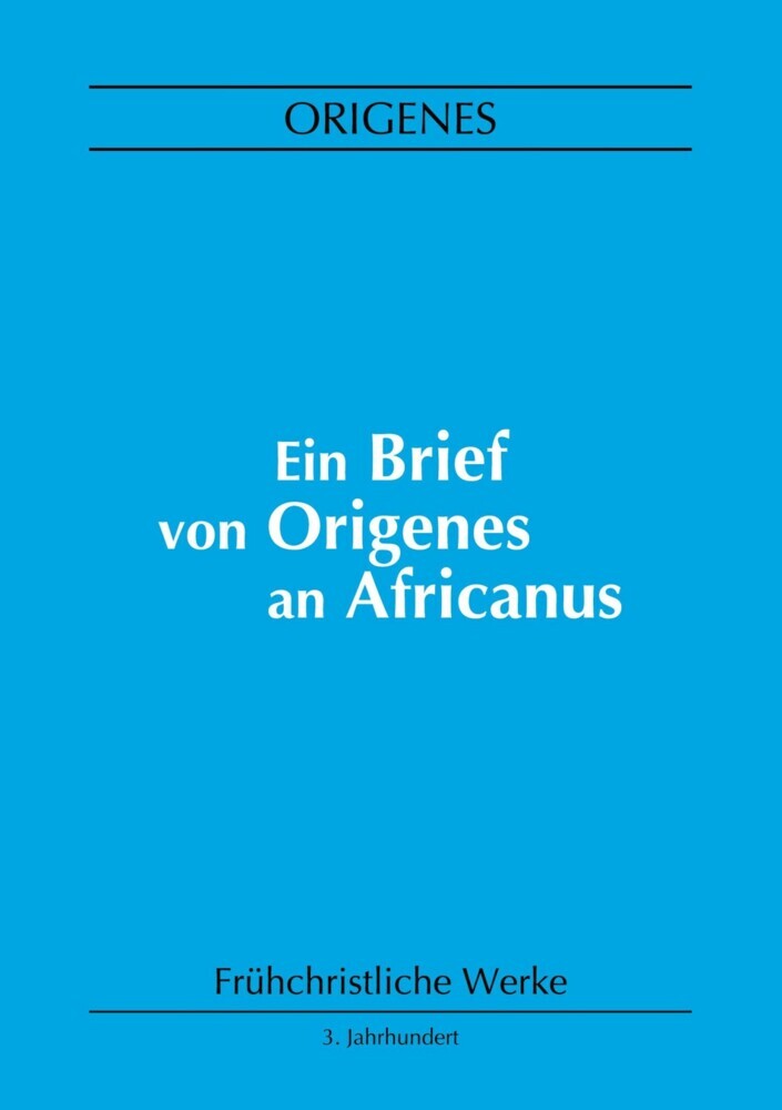 Ein Brief von Origenes an Africanus main product photo