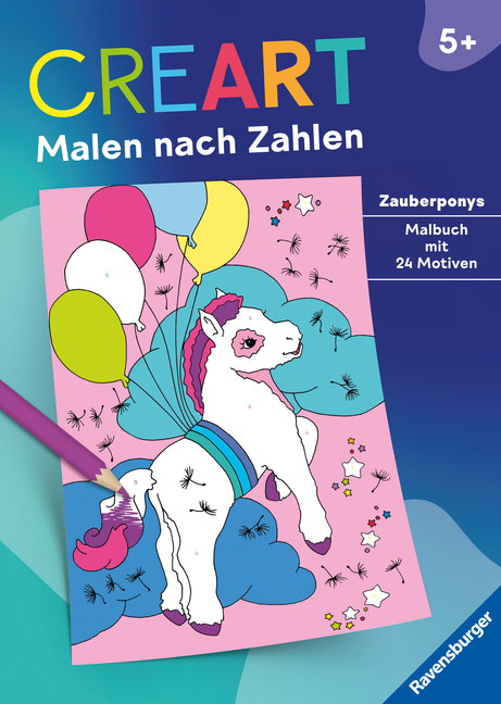 CreArt Malen nach Zahlen ab 5: Zauberponys main product photo