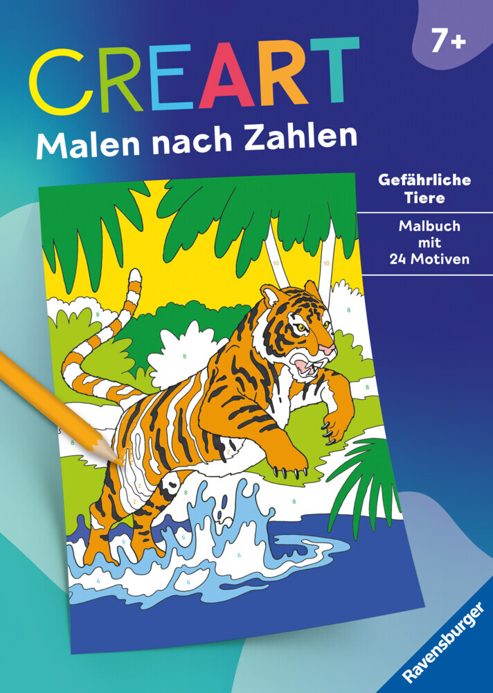 CreArt Malen nach Zahlen ab 7: Gefährliche Tiere main product photo