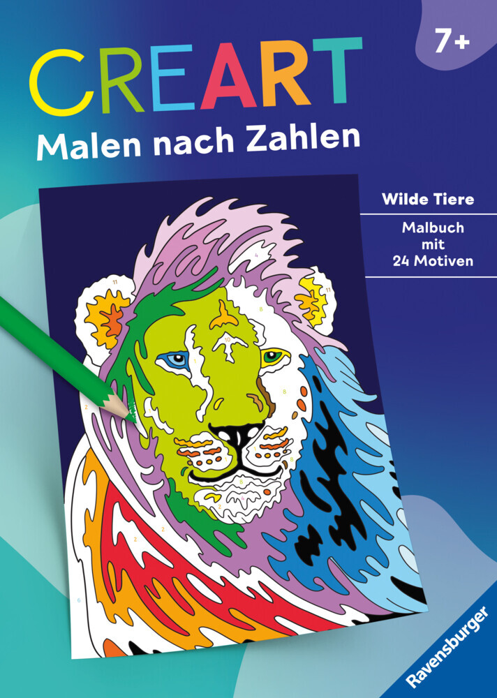 CreArt Malen nach Zahlen ab 7: Wilde Tiere main product photo